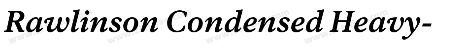 Rawlinson Condensed Heavy字体转换
